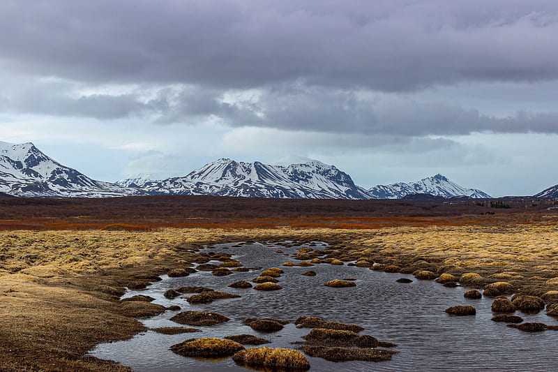 Iceland Brown Gray Mountains , mountains, iceland, nature, HD wallpaper