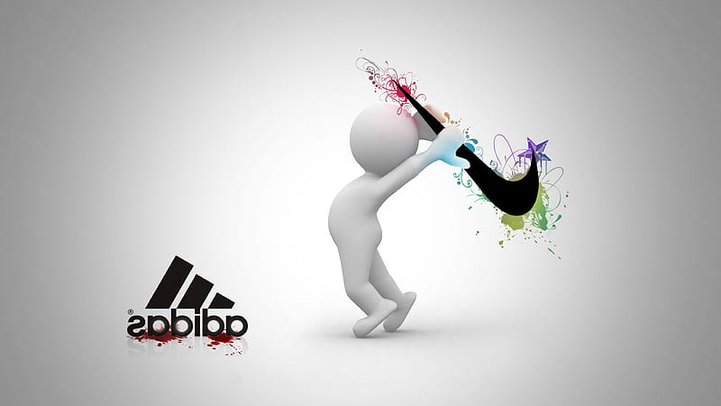 violinista sagrado inflación Nike vs adidas, nike, adidas, logo, gráficos, arte, artista, arte digital,  Fondo de pantalla HD | Peakpx
