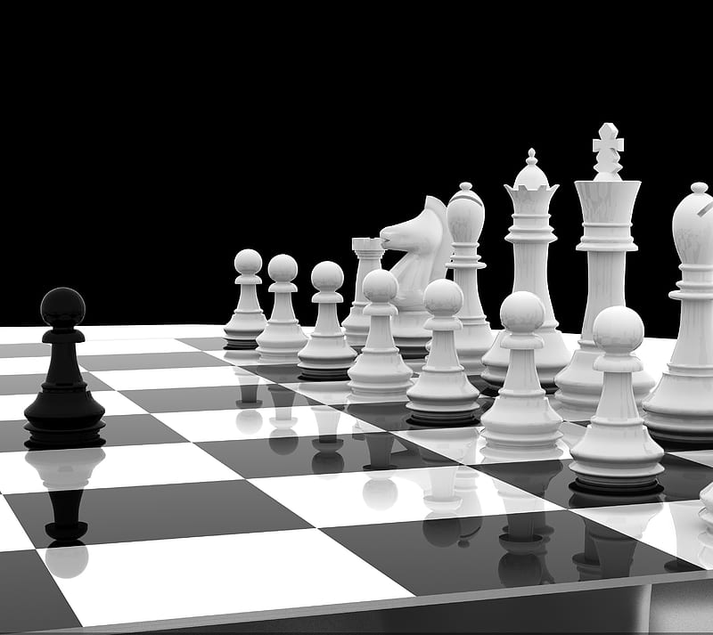 Chess, black, games, white, HD wallpaper