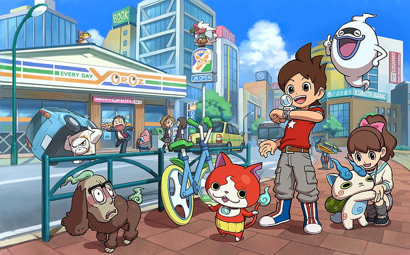 Yo Kai In the City, Store, Anime, Yokai, City, HD wallpaper