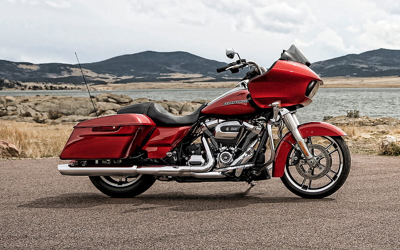 Harley-Davidson CVO, 2019, exterior, cruiser, new red CVO, american motorcycles, Harley-Davidson, HD wallpaper