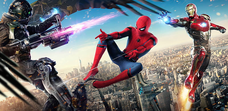 Iron Man Vulture And Spiderman 1, spiderman-homecoming, spiderman, iron-man, vulture, 2017-movies, movies, iron-man, 1, HD wallpaper