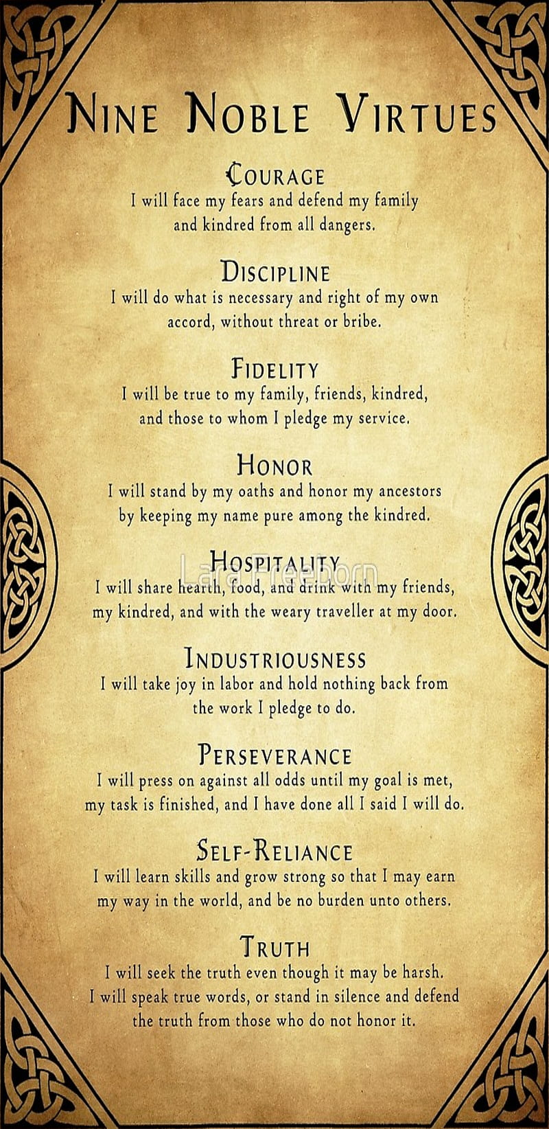 Noble nine virtues , code, heathen, moral, norse, viking, HD phone wallpaper