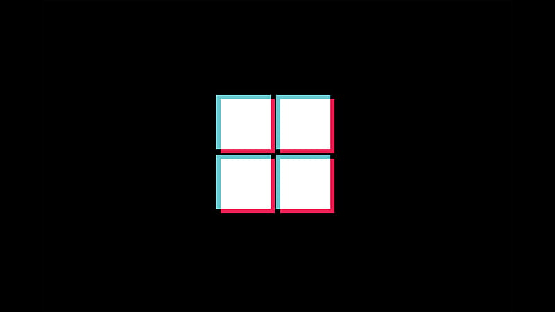 Windows Logo X Tiktok , windows-10, windows, computer, logo, dark, black, minimalism, minimalist, HD wallpaper