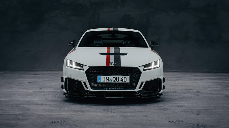 White Audi TT RS Coupé 40 Jahre quattro 2020 Cars, HD wallpaper