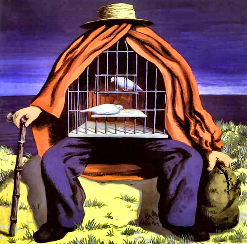 La Therapeute Magritte Art Cane Surrealism Surrealist Bonito Rene Magritte Hd Wallpaper Peakpx