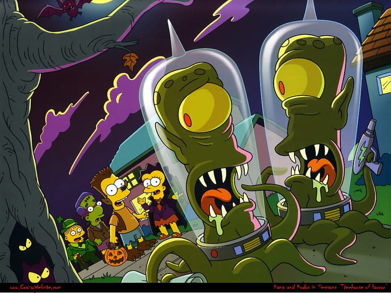  Simpson terror, familia, terror, halloween, simpson, Fondo de pantalla HD