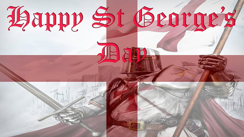 St. George's Day, 2016, england, english by grave of god, april 23rd, happy st georges day, st georges day, proud, english, english knight, st george, knight, HD wallpaper