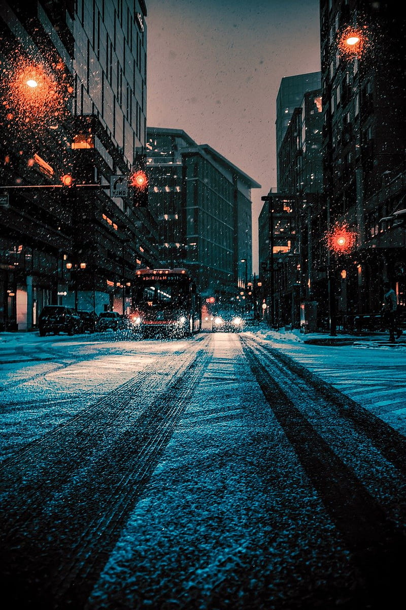 Winter, Cold City, HD phone wallpaper