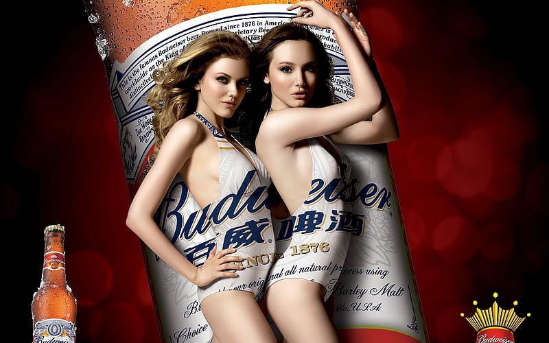 Budweiser girl Advertising s 04, HD wallpaper