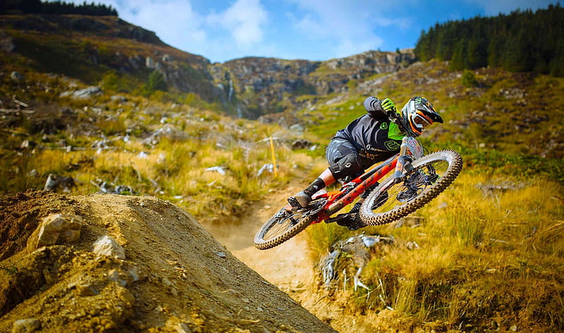 Bike, jumping, dirt, mountain, hills, Sports, HD wallpaper | Peakpx