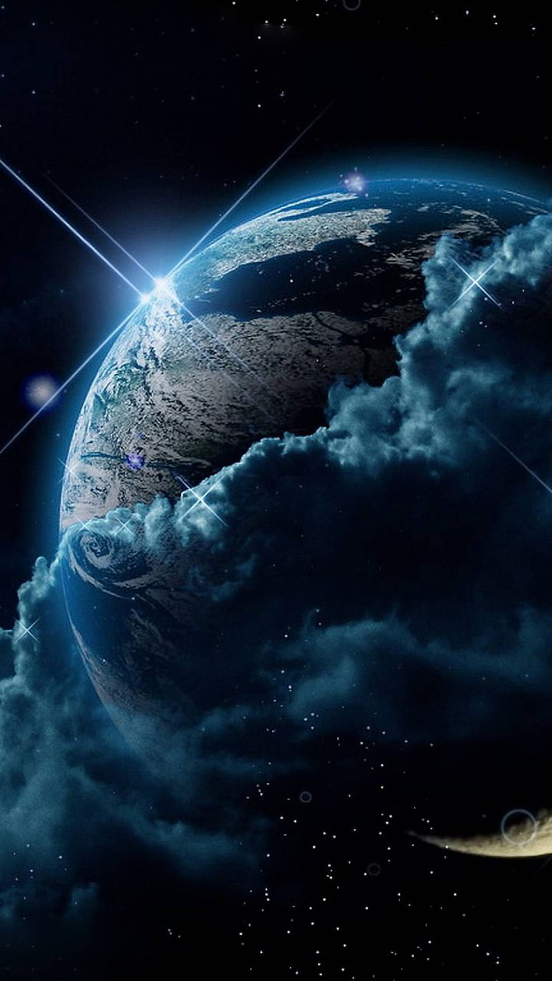 World, earth, effect, sound, space, star, technology, universe, HD phone wallpaper