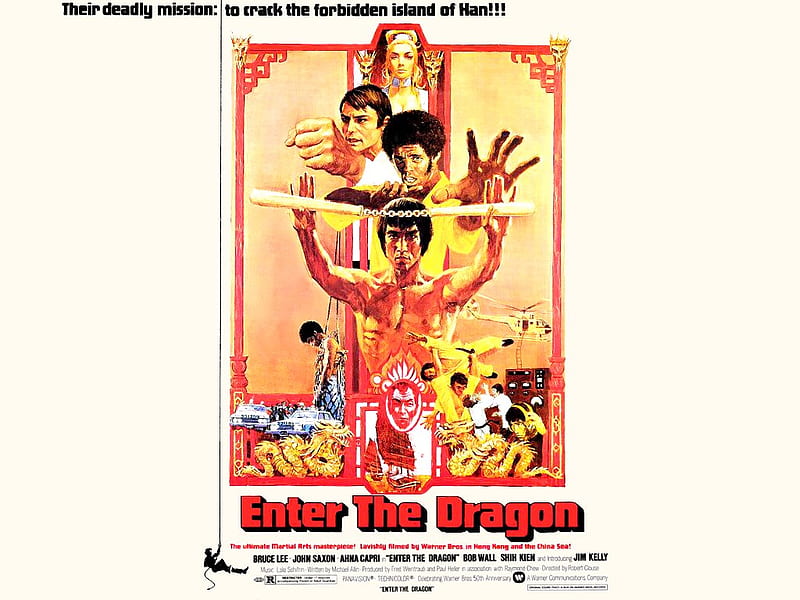 Enter the Dragon , enter the dragon, movie, action, cinema, martial art, kung fu, bruce lee, 70s, classic, karate, HD wallpaper