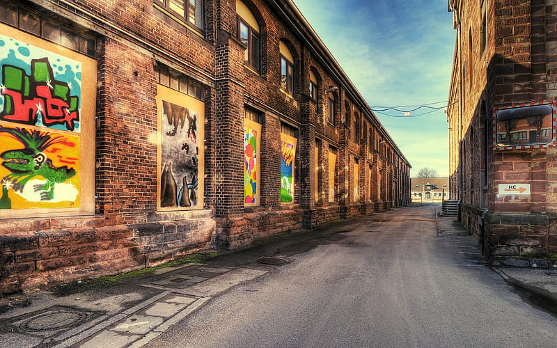 the art alley - Germany Saarbrucken city style, HD wallpaper