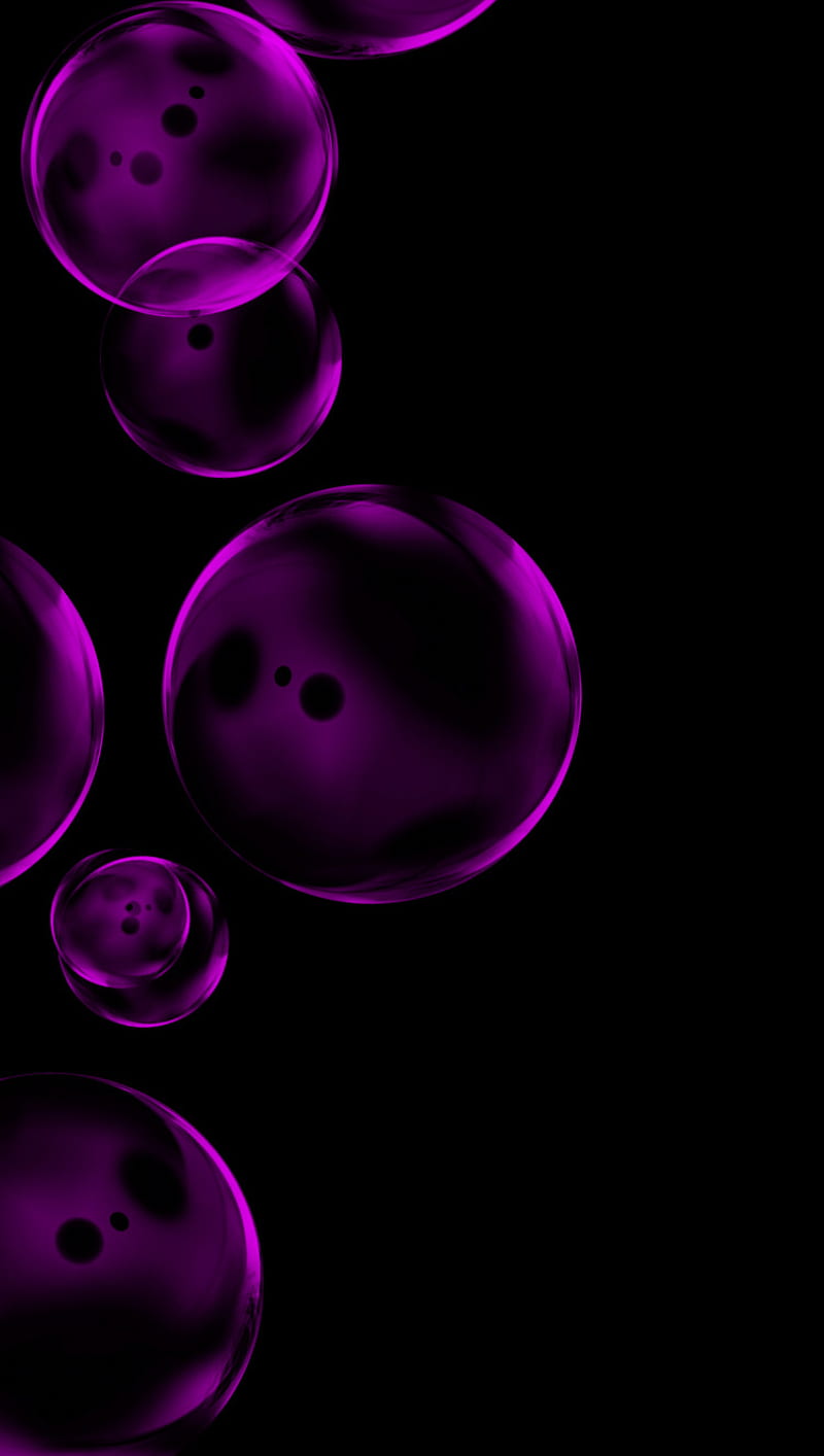 Purple Bubbles, abstract, black, iphone, iphone6s, HD phone wallpaper |  Peakpx