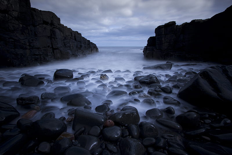 Rocks Pebbles Sea Ocean Beach, rocks, sea, ocean, beach, nature, HD wallpaper
