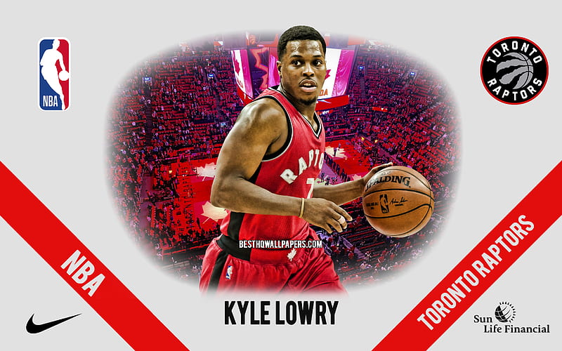 Kyle Lowry, Toronto Raptors, American Basketball Player, NBA, portrait, USA, basketball, Scotiabank Arena, Toronto Raptors logo, HD wallpaper