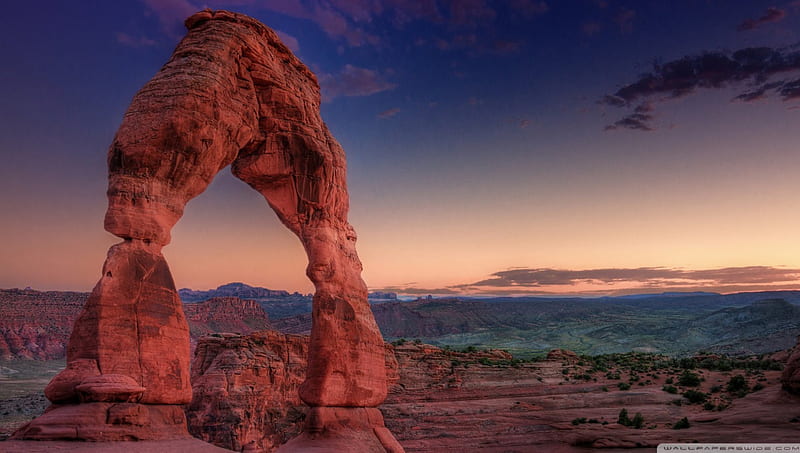 arch in moab national park utah, desert, rock, canyons, arch, HD wallpaper