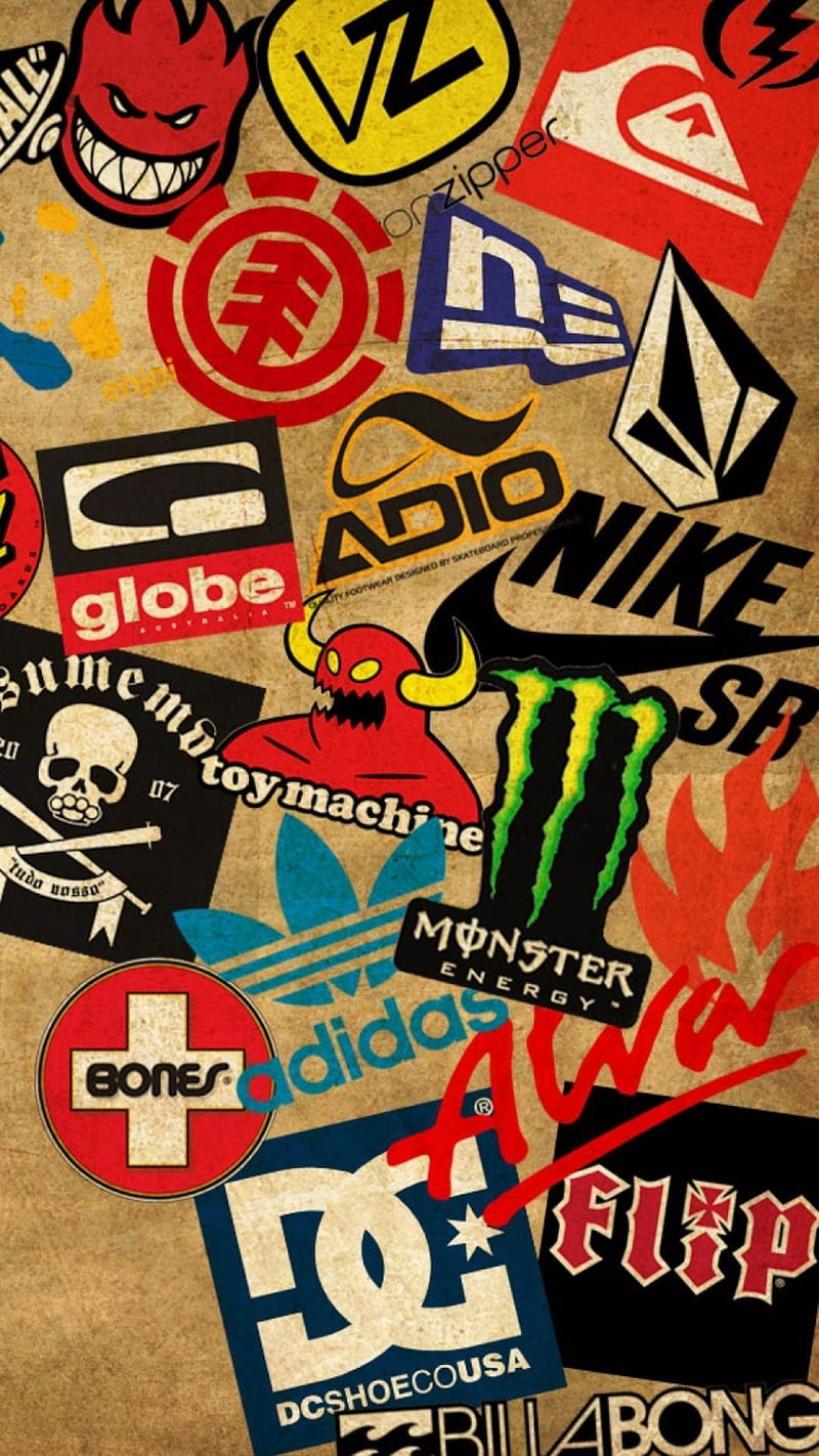 HD wallpaper Skateboard Logos  QUIKSILVER ToyMachine ZOO YORK VANS  DCSHOECOUSA NIKE SB FLIP SPITFIRE adidas ADIO  Wallpaper Flare