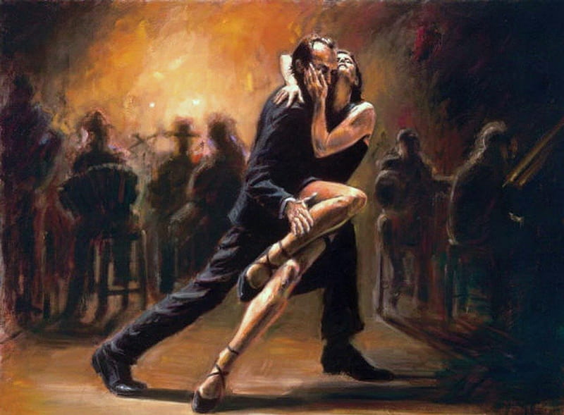 Tango, dancers, dance, man, woman, HD wallpaper