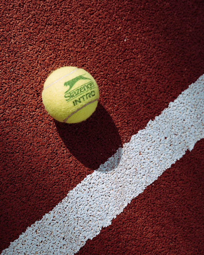 tennis, tennis ball, ball, court, markup, HD phone wallpaper