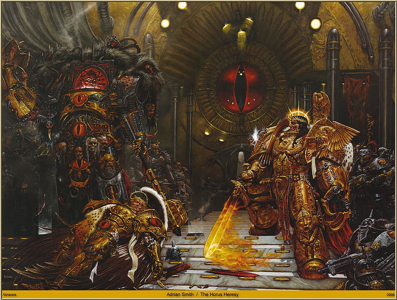 God Emperor 1, warhammer, dawn of war, guerra, dawn, emperor, flood, god, HD wallpaper