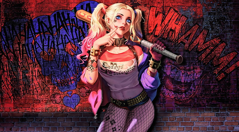 Harley Quinn Daddys Lil Monster Ultra, Games, Batman, Illustration, Girl,  Drawing, HD wallpaper | Peakpx