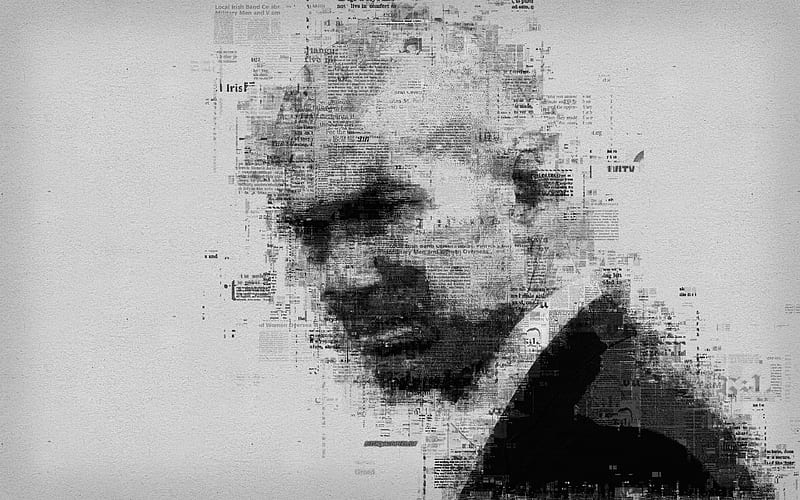 Zinedine Zidane, portrait newspaper art, creative portrait, French coach, Real Madrid, French footballer, football legends, HD wallpaper