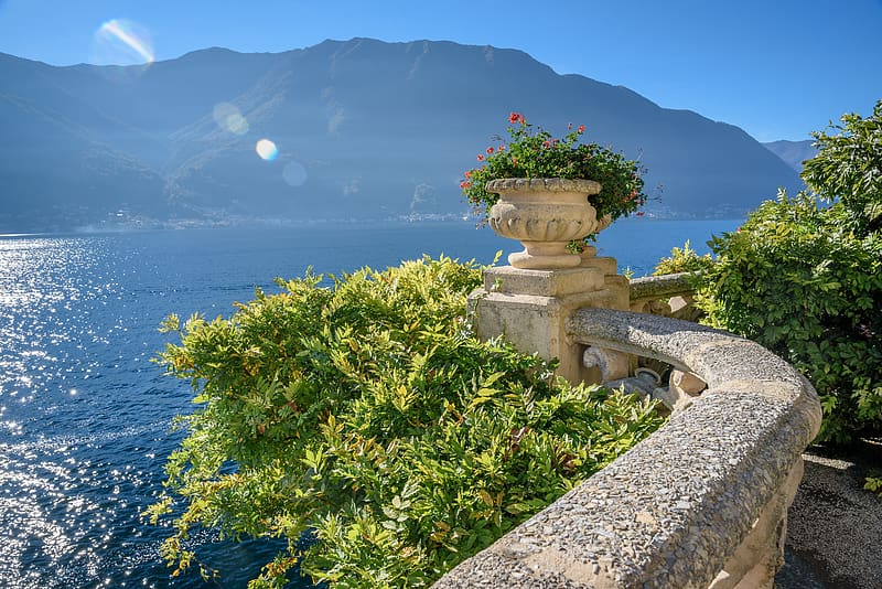 Italy, Lake, , Lake Como, Villa Balbianello, HD wallpaper