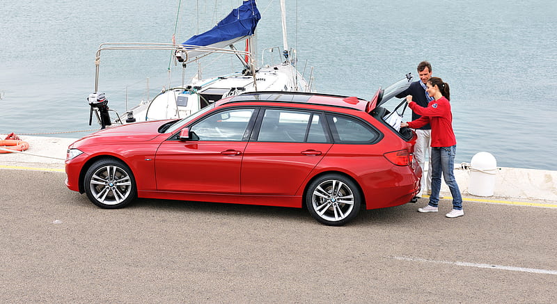 2013 BMW 3-Series Touring 328i Trunk Lid Window Open , car, HD wallpaper