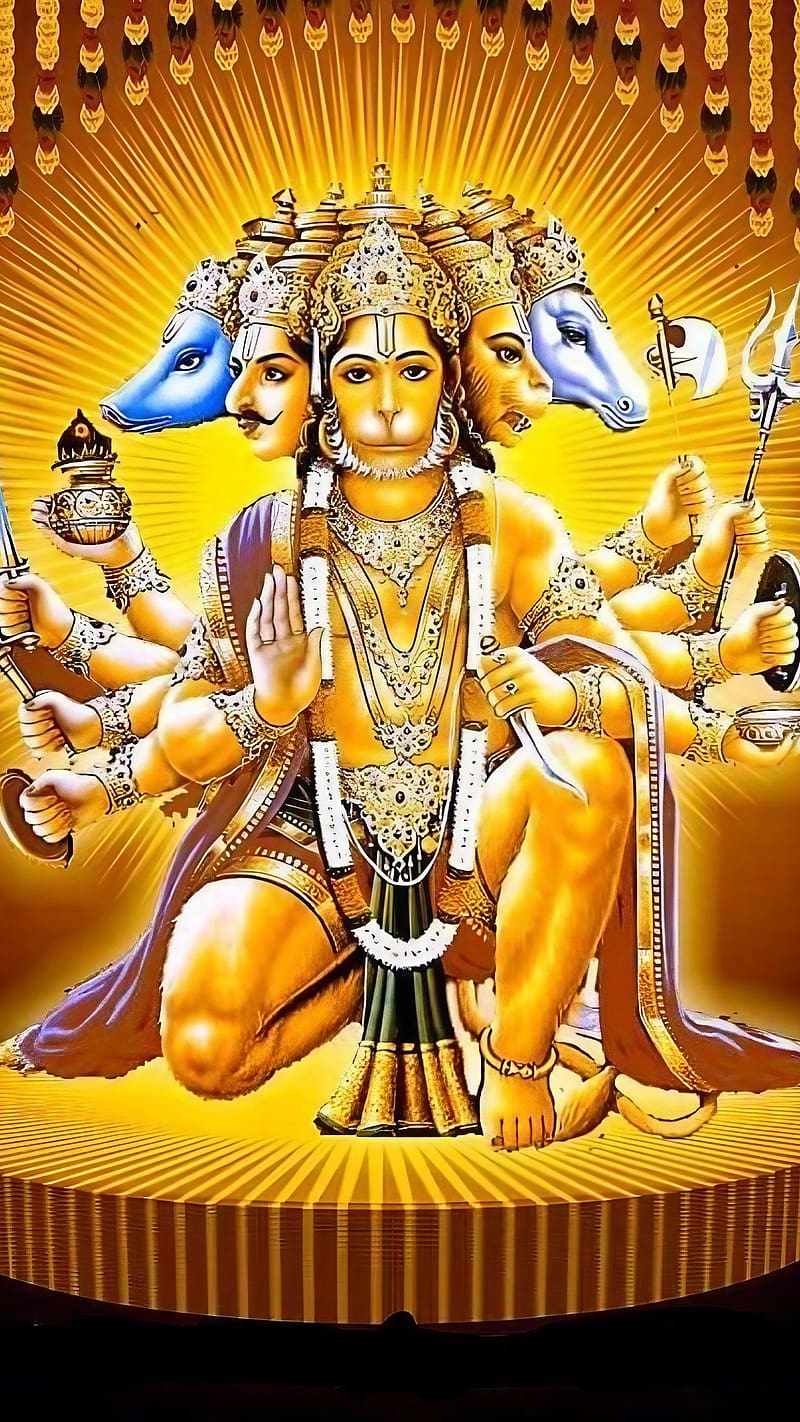 Bajrangbali Best, Panchmukhi Hanuman Ji, hindu god, bhakti, devotional, HD phone wallpaper