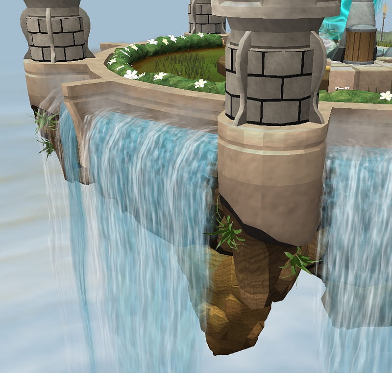 RuneScape Citadel Waterfall, clan, waterfall, runescape, citadel, HD wallpaper