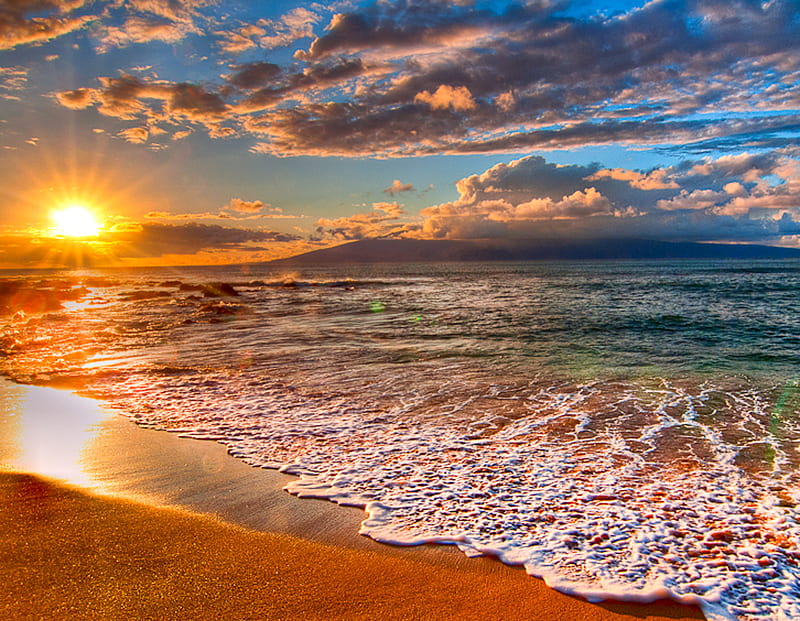 Sunset, pretty, isle, wonderful, stunning, sun, balearics, bonito, clouds,  sea, HD wallpaper | Peakpx