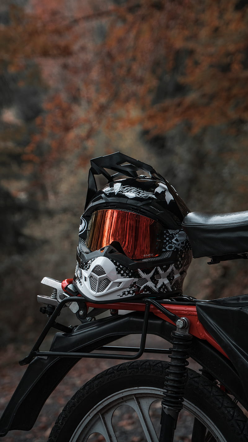 helmet, motorcycle, bike, HD phone wallpaper