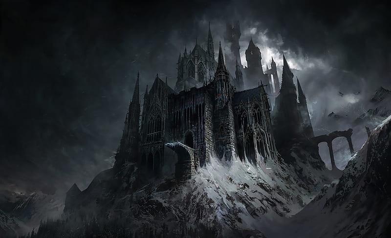 Evil Castle Dark Fantasy, HD wallpaper