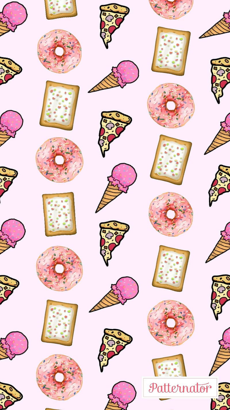 Foods, donut, icecream, pizza, poptart, HD phone wallpaper