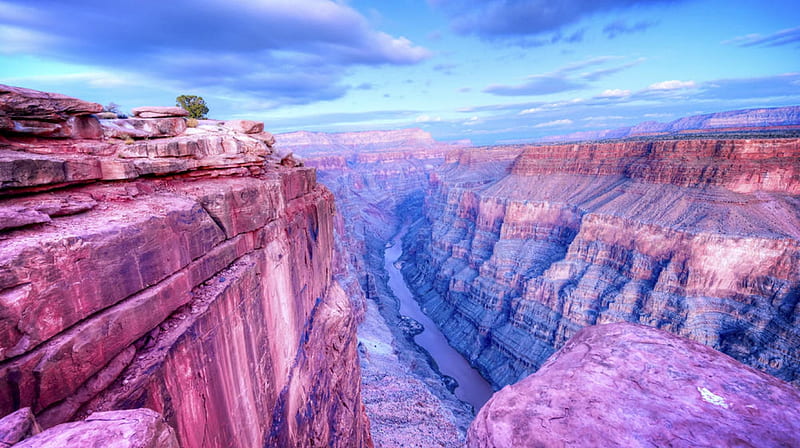 Grand Canyon, river, national park, landscape, mountains, usa, HD wallpaper