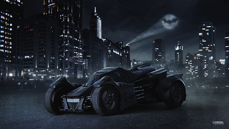 Premium AI Image  Batman batmobile in the city wallpaper