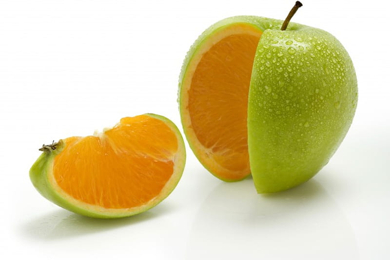 Mixed Fruit, apple, fruit, orange, mixed, HD wallpaper
