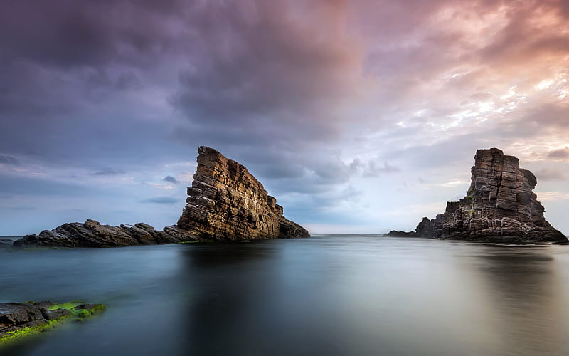Bulgaria Sea Sky Rock Horizon, HD wallpaper