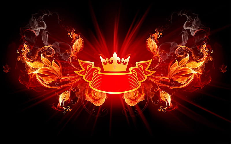 fire flower -The fire of artistic creativity design, HD wallpaper