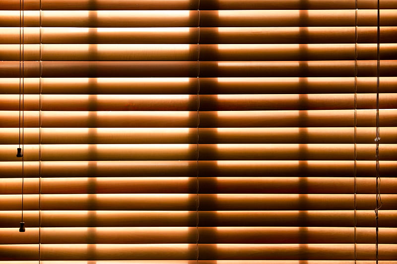 brown closed window blinds, HD wallpaper