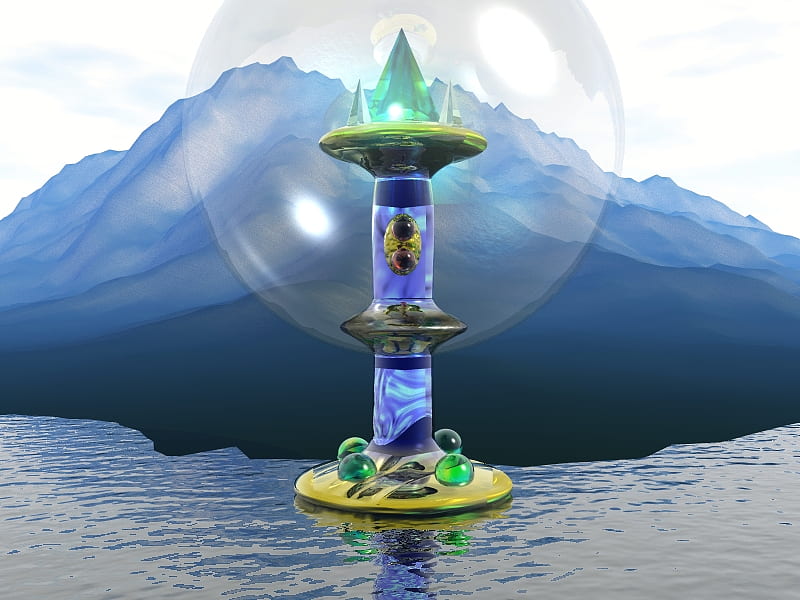 Tower of the West, magick, spirit, water, tower, ice, guardian, HD wallpaper