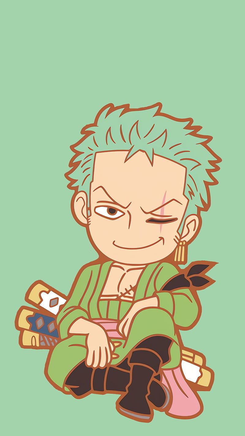 Roronoa Zoro, anime, green, manga, one piece, pirate, sword, zoro, HD phone wallpaper