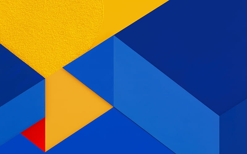 Yellow blue abstraction, lines, geometric backgrounds, Android Marshmallow,  HD wallpaper | Peakpx