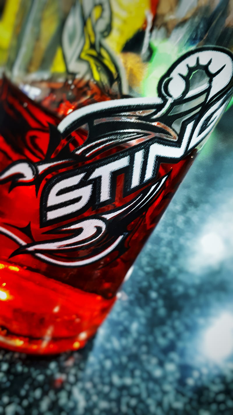Sting, cola, energy drink, red, bottle, HD phone wallpaper