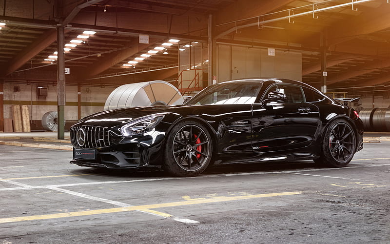 Mercedes-Benz GT R AMG, 2018, Edo Competition, luxury black sports coupe, tuning, side view, new black GT R, German supercars, Mercedes, HD wallpaper