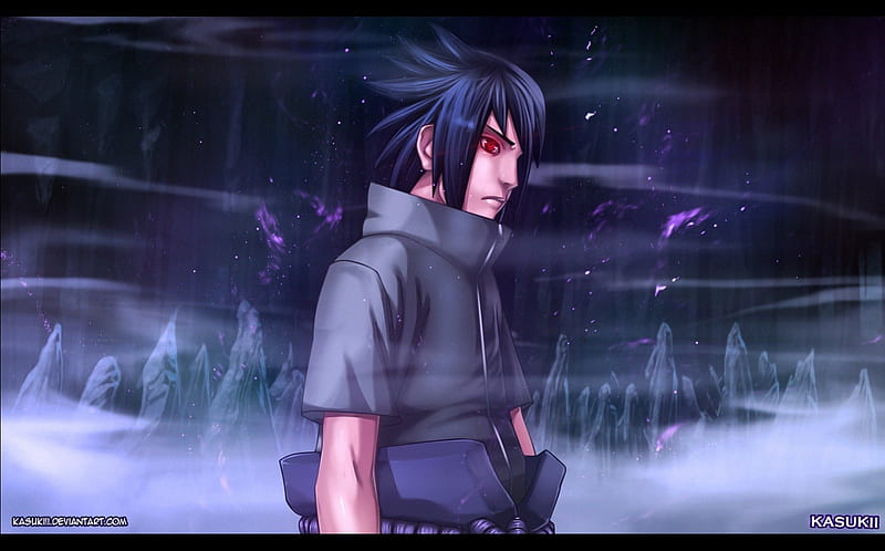 Sasuke on the dark side, naruto, anime, sasuke, killing aura black, anger,  blues, HD wallpaper | Peakpx