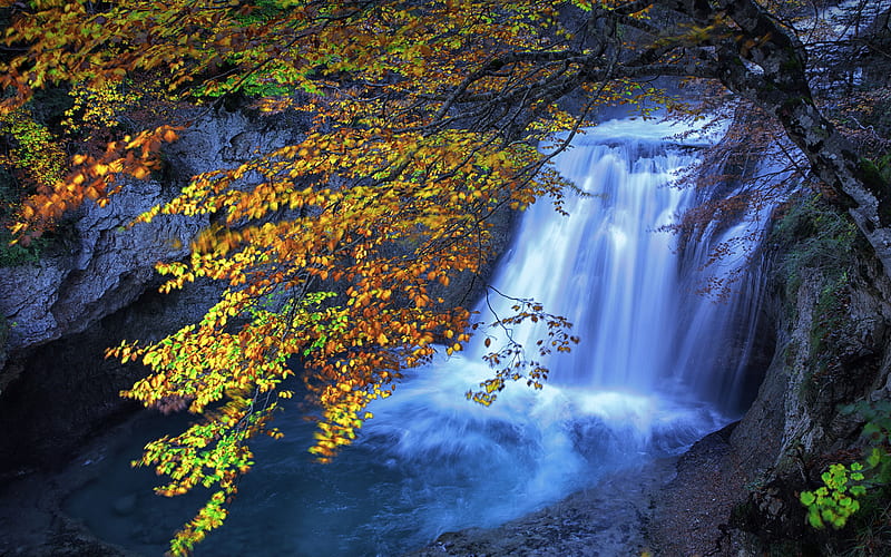 Waterfall Rio Arazas Pyrenees Spain 2022 Bing, HD wallpaper