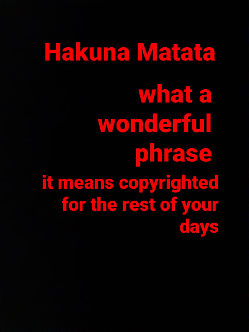 Hakuna Matata, disney, funny, HD phone wallpaper